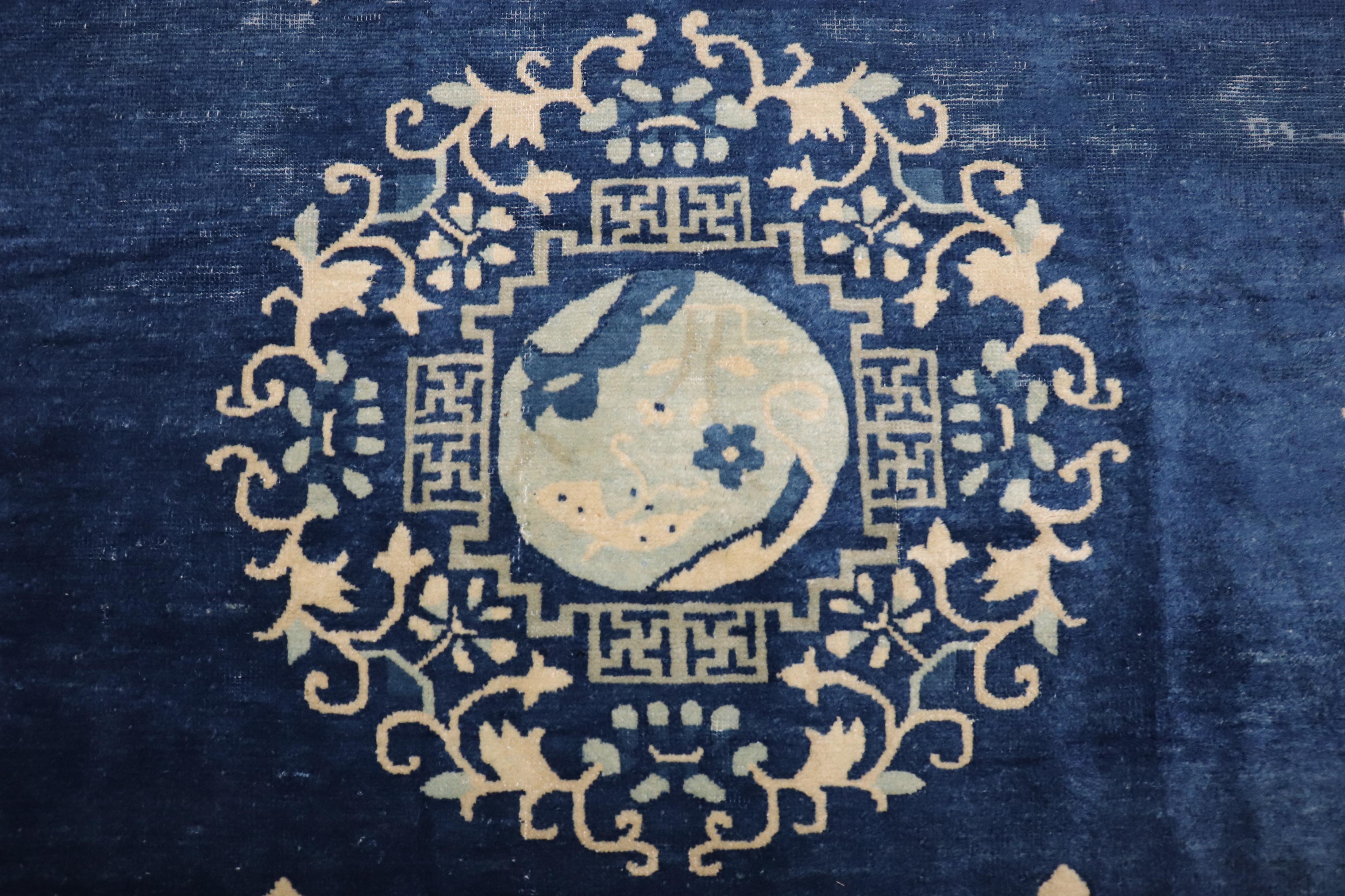 Zabihi Collection Chinese Peking Early 20th Century Room Rug For Sale 3
