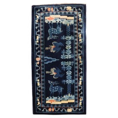 Zabihi Kollektion Chinesischer Pictorial Scatter Size Teppich des frühen 20. Jahrhunderts