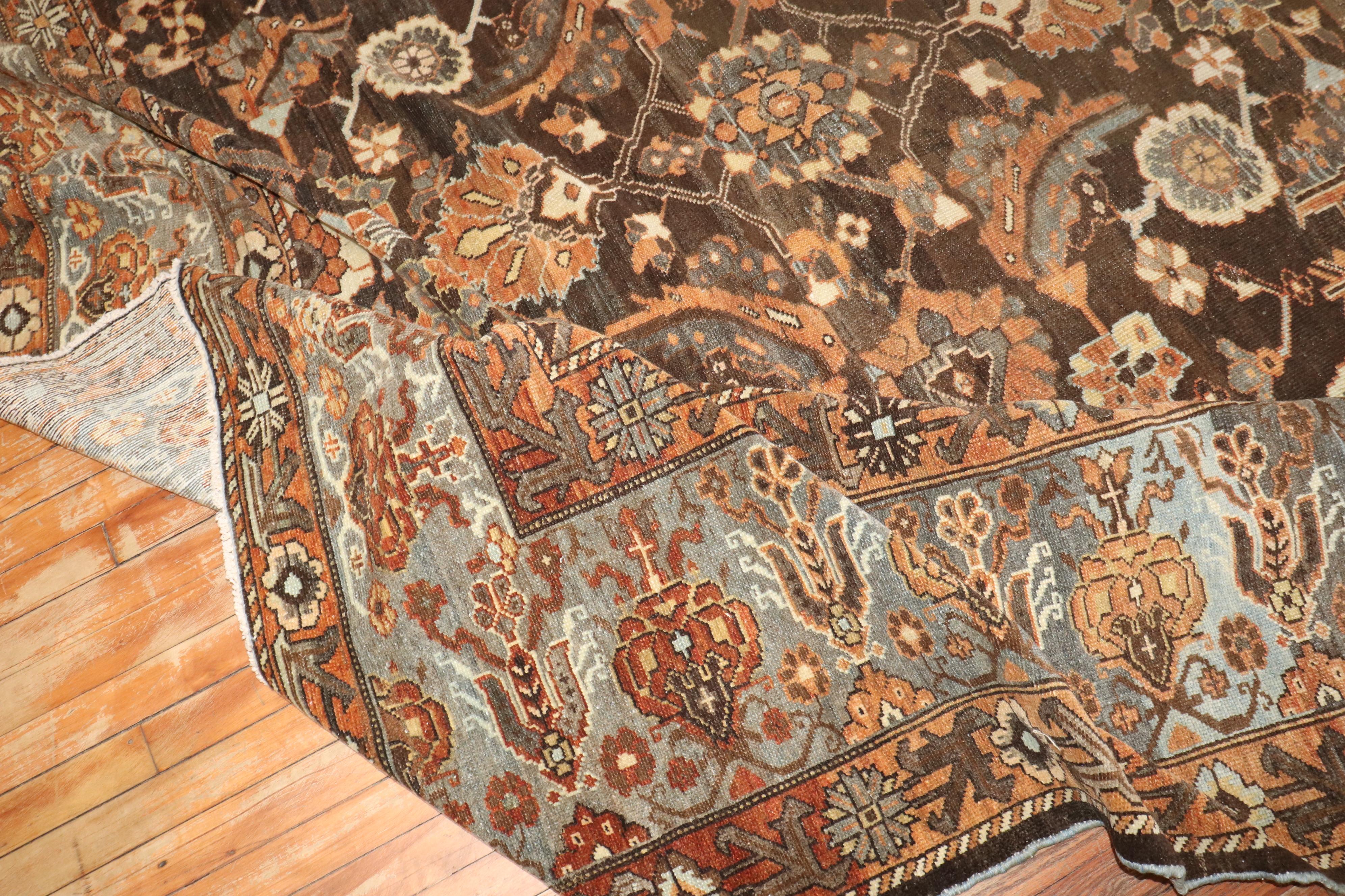 Tappeto Zabihi Collection'S Marrone Cioccolato Bakhtiar in vendita 3
