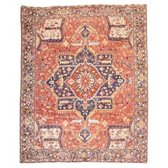 The Collective Colorful Antique Persian Heriz Early 20th Century Rug (tapis persan coloré du début du 20e siècle)