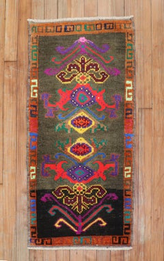 Zabihi Collection Colorful Mini Turkish Mat Rug