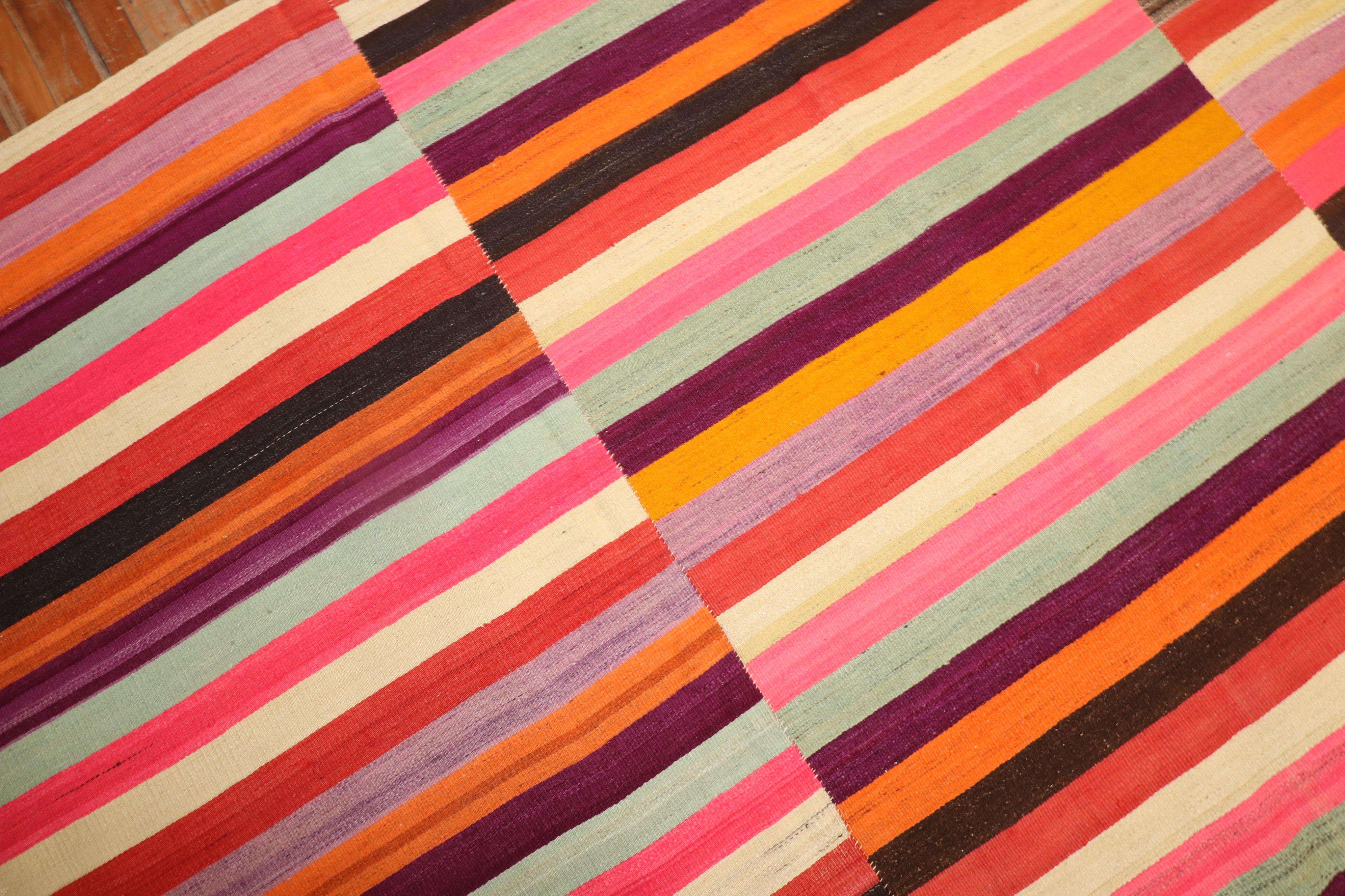 Colección Zabihi Kilim Turco de Colores en venta 4