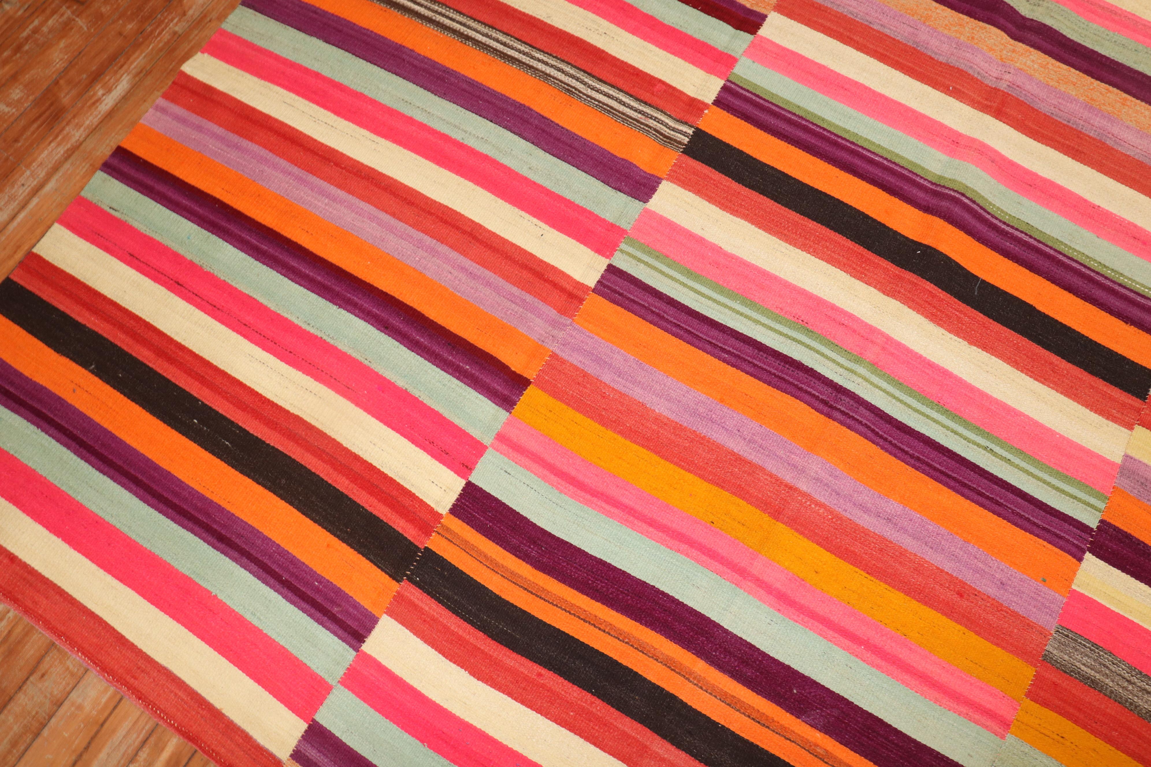 Colección Zabihi Kilim Turco de Colores siglo XX en venta