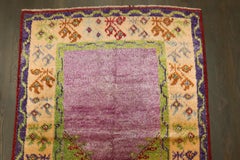 Zabihi Collection Colorful Vintage Turkish Prayer Rug