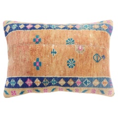 Zabihi Collection Colorful Vintage Turkish Rug Pillow