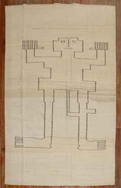 Zabihi Collection Contemporary Persian Kilim Attributed by Antony Gormley