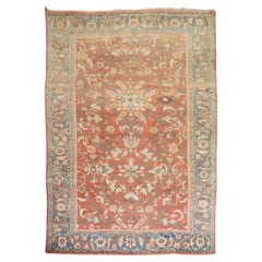 Zabihi Collection Coral Late 19th Persian Mahal Sultanabad Rug, 8'8'' x 12'2''