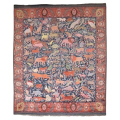 Zabihi Collection Crazy Animal Motif South Persian Pictorial Rug