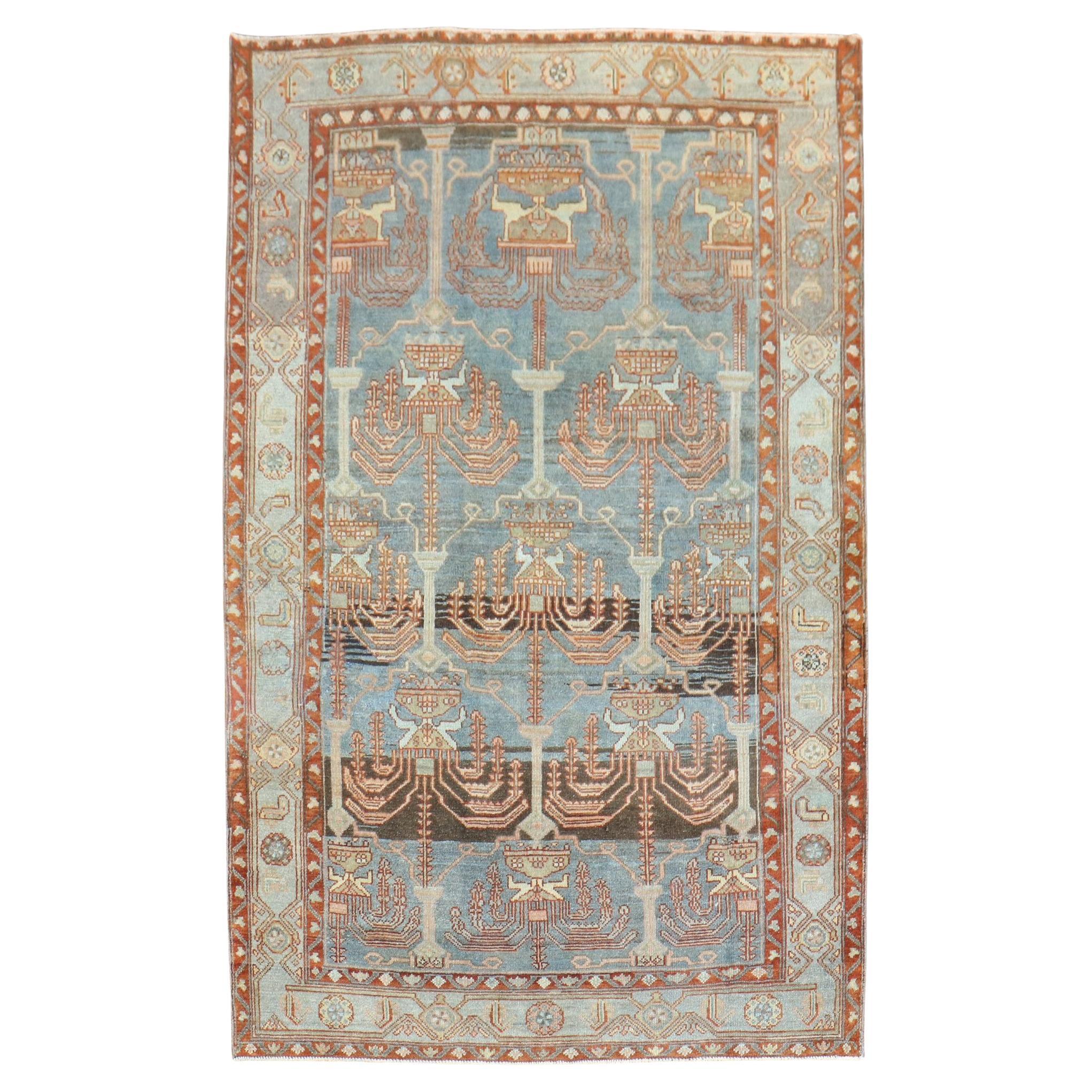 Zabihi Collection Cypress Persian Malayer Accent Rug For Sale
