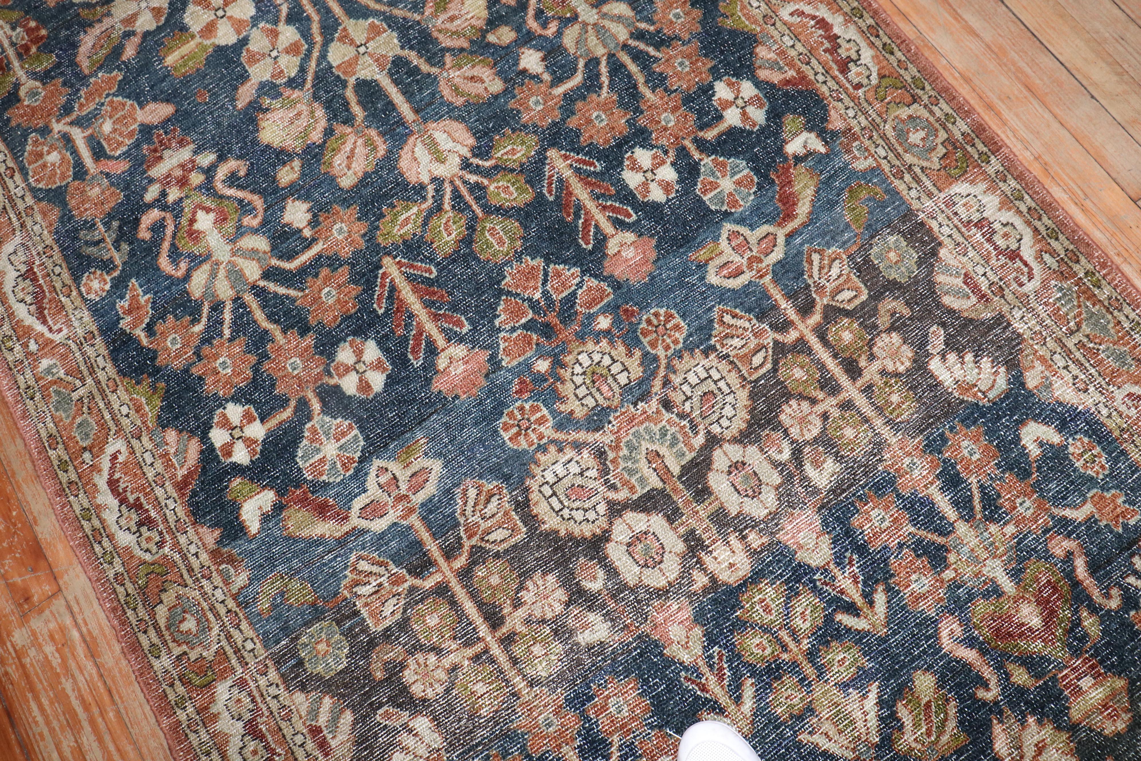 Zabihi Collection Dark Wide Persischer Läufer (Malayer) im Angebot