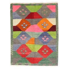 Zabihi Collection Dazzling Color Vintage Tulu Rug