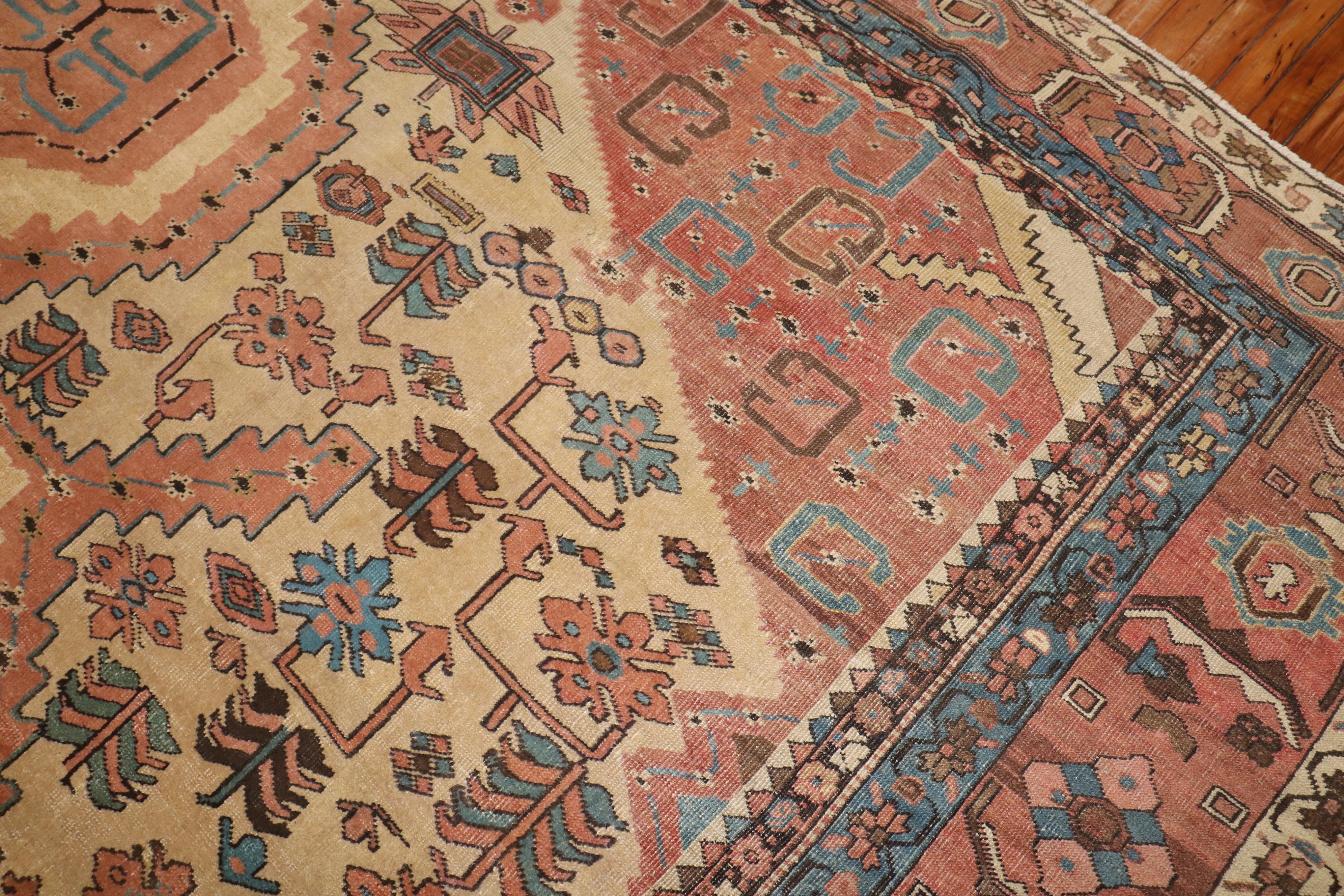 Zabihi Collection Decorative Antique Persian Bakshaish Rug For Sale 6