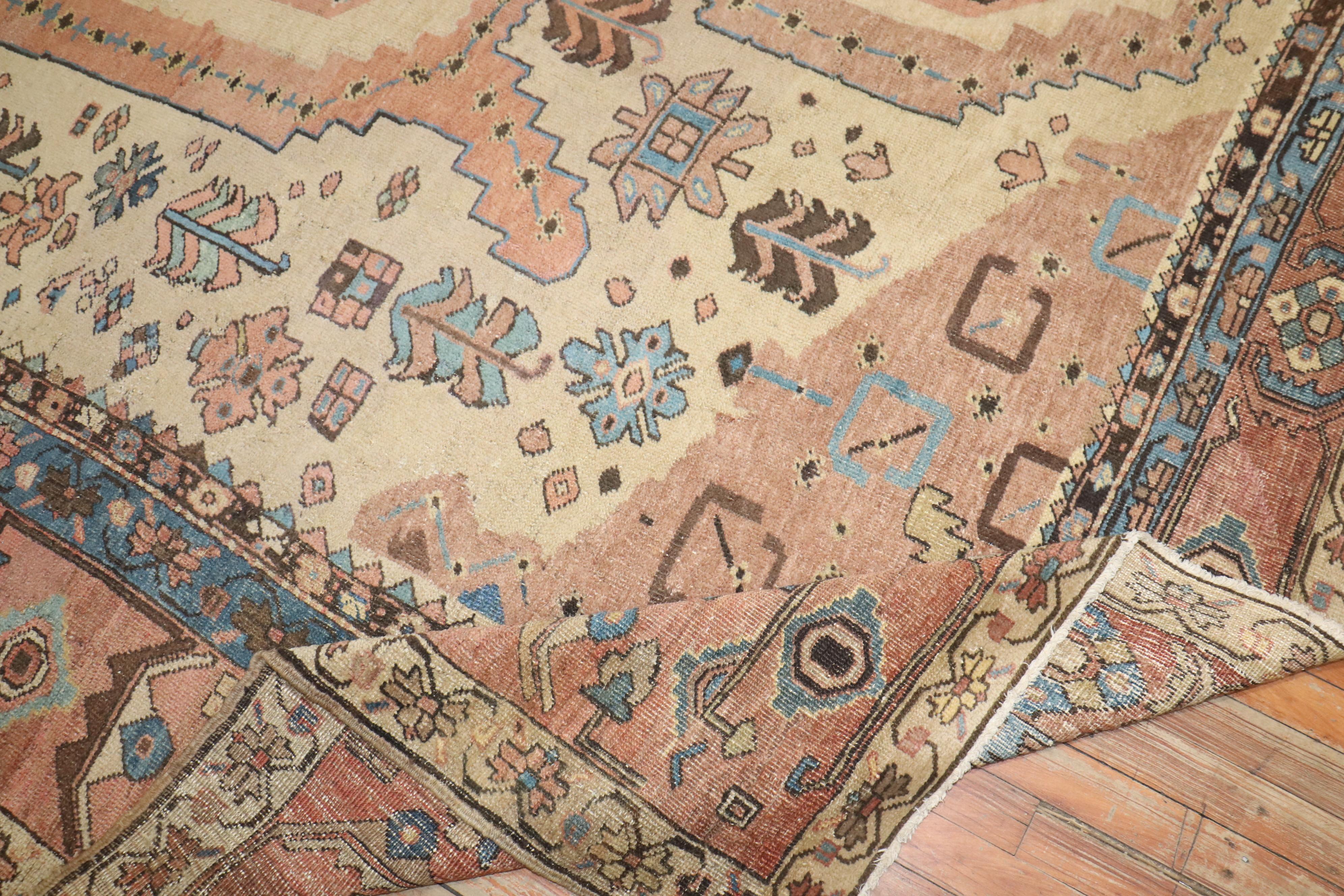 Zabihi Collection Decorative Antique Persian Bakshaish Rug For Sale 8