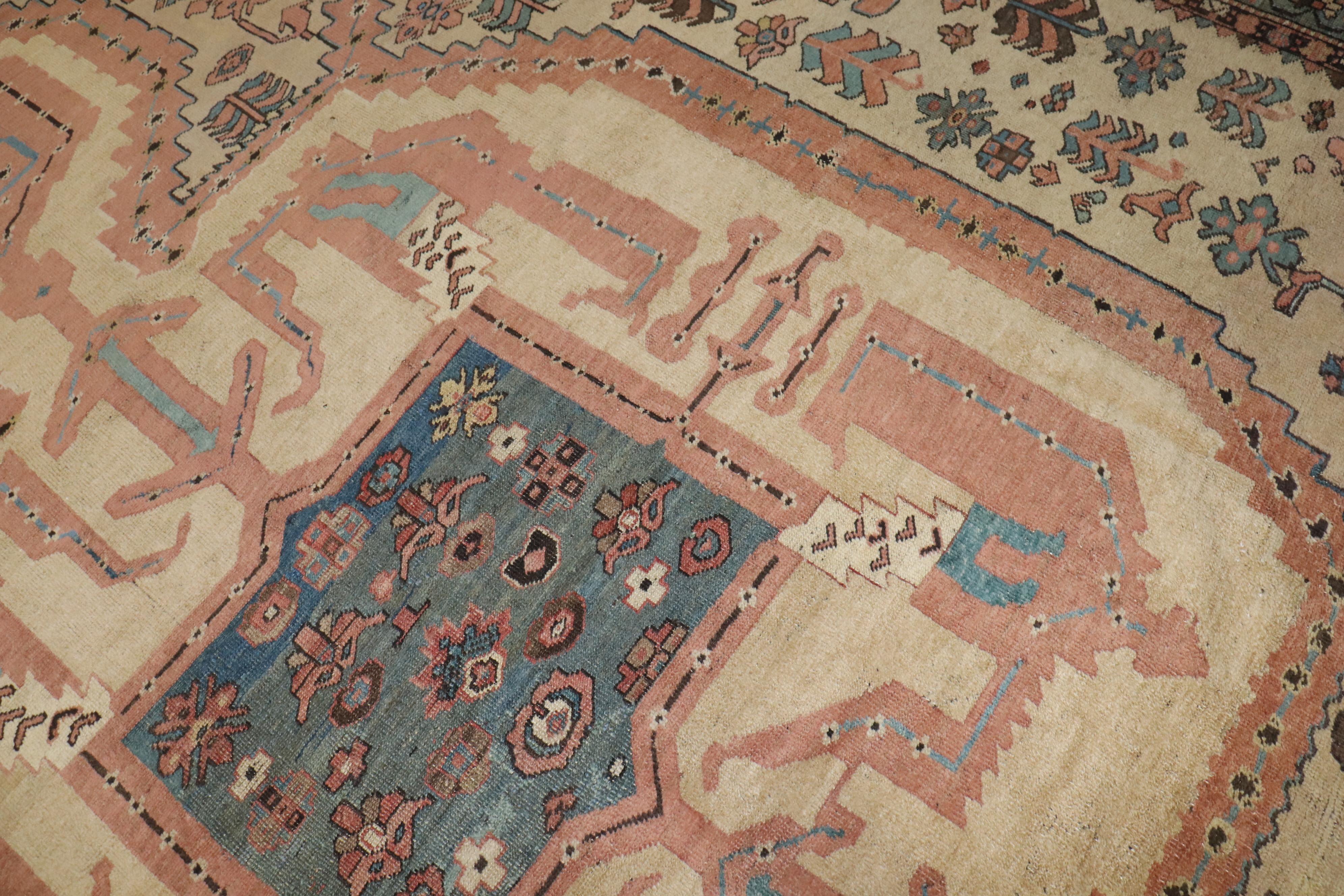 Zabihi Collection Decorative Antique Persian Bakshaish Rug For Sale 10