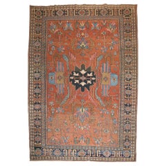 Tappeto decorativo antico persiano Heriz della Collezione Zabihi