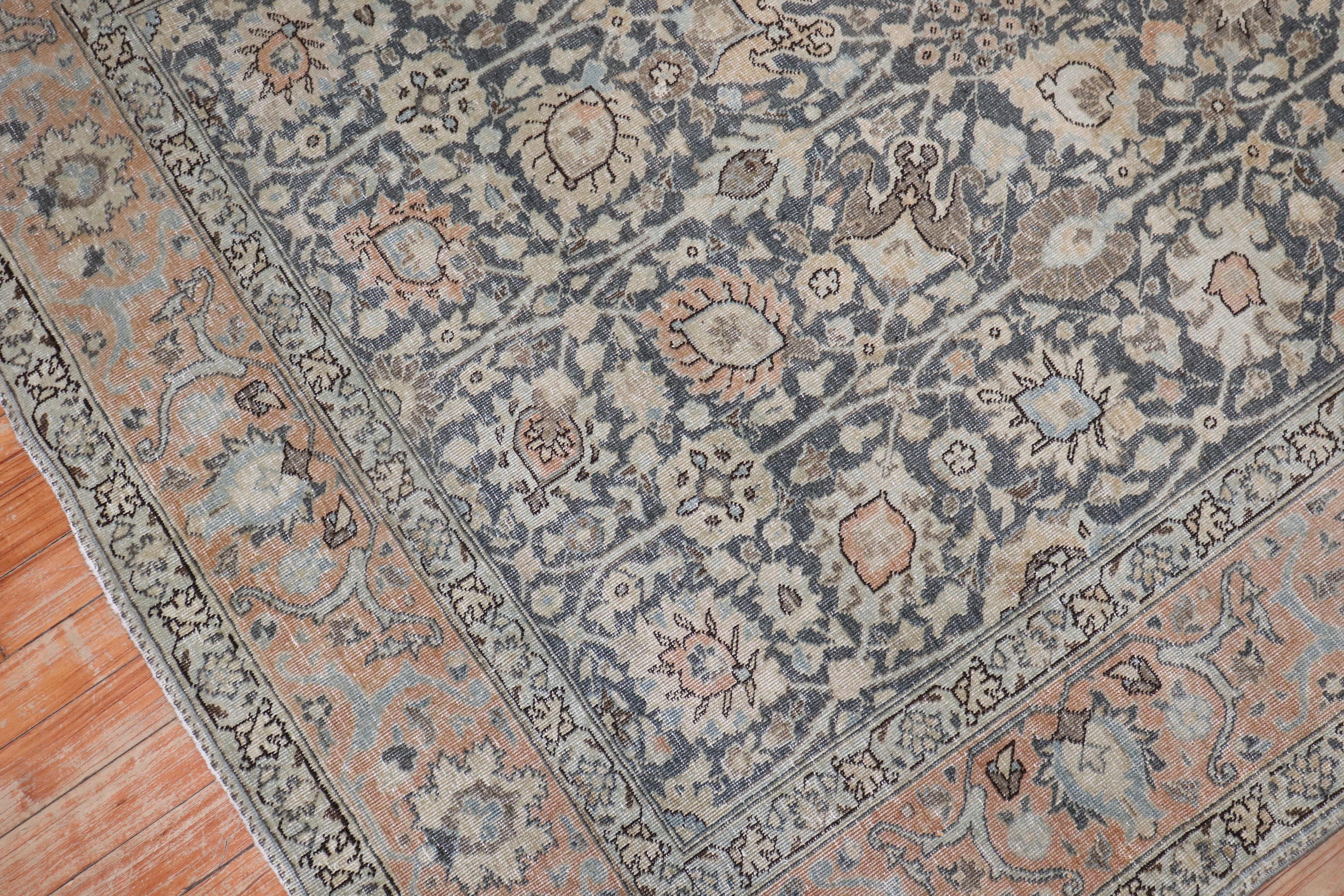 American Classical Zabihi Collection Decorative Persian Tabriz Carpet For Sale
