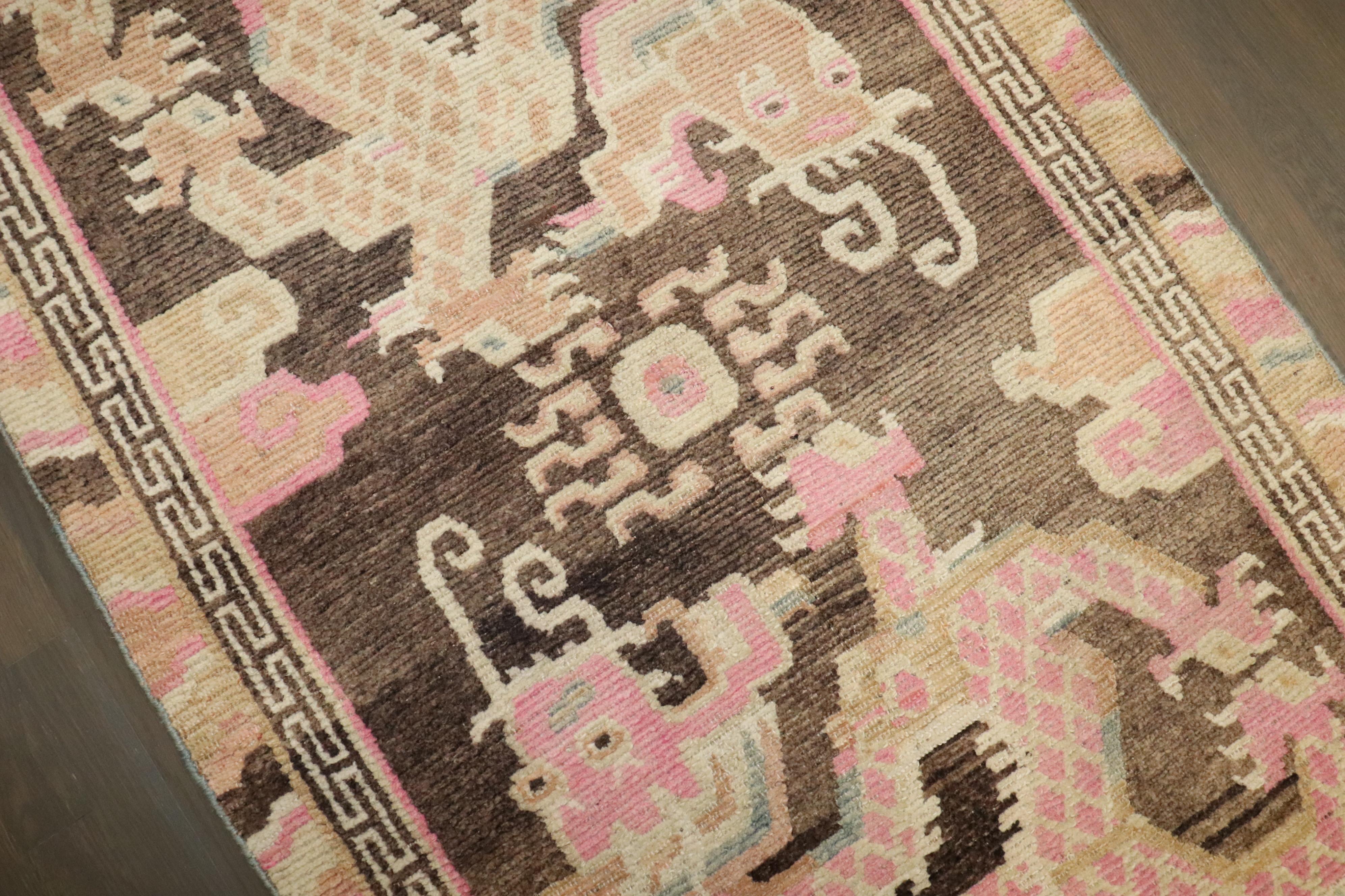 20th Century Zabihi Collection Dragon Vintage Rug For Sale