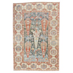 Zabihi Collection Dramatic Accent Size Antique Persian Bakhtiari Rug