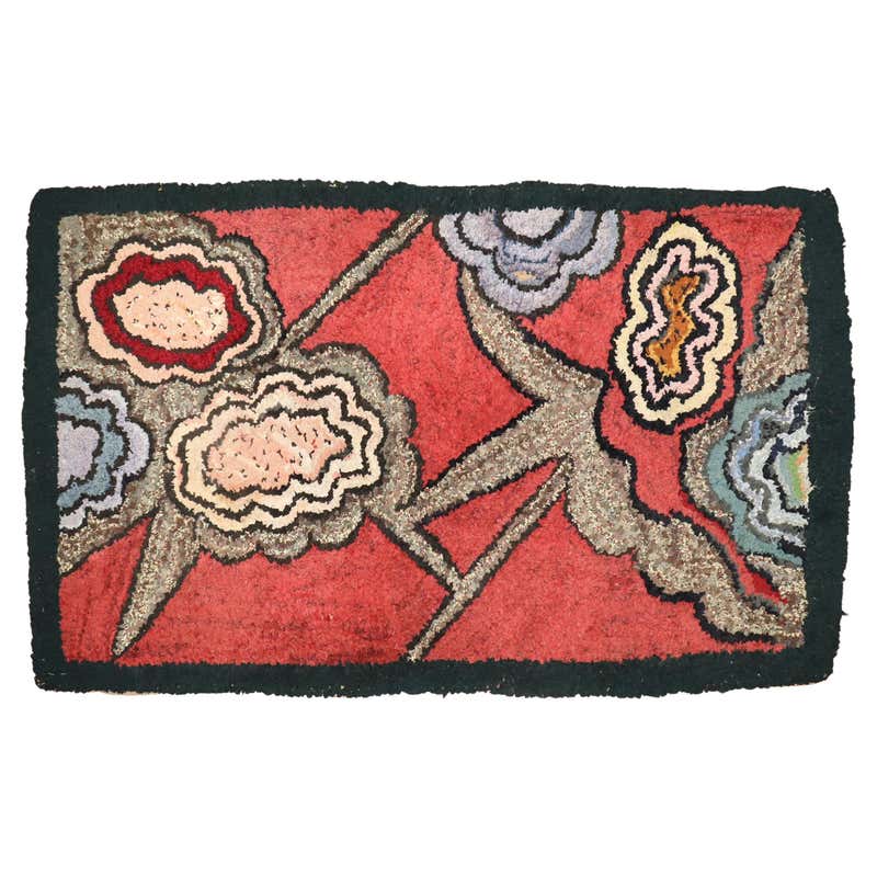 Rustic Vintage Ethnic Dhaka Pattern Purple Throw Rug from Nepal For ...