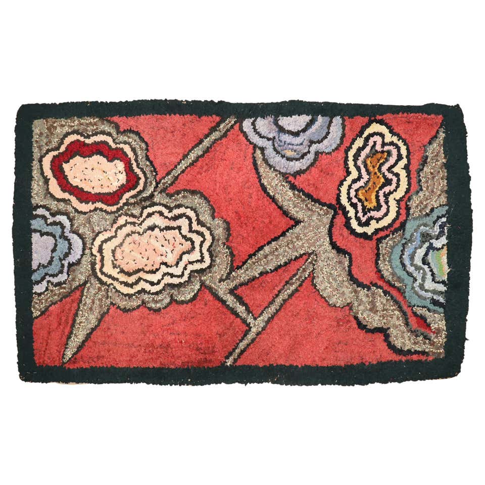 Rustic Vintage Ethnic Dhaka Pattern Purple Throw Rug from Nepal For ...