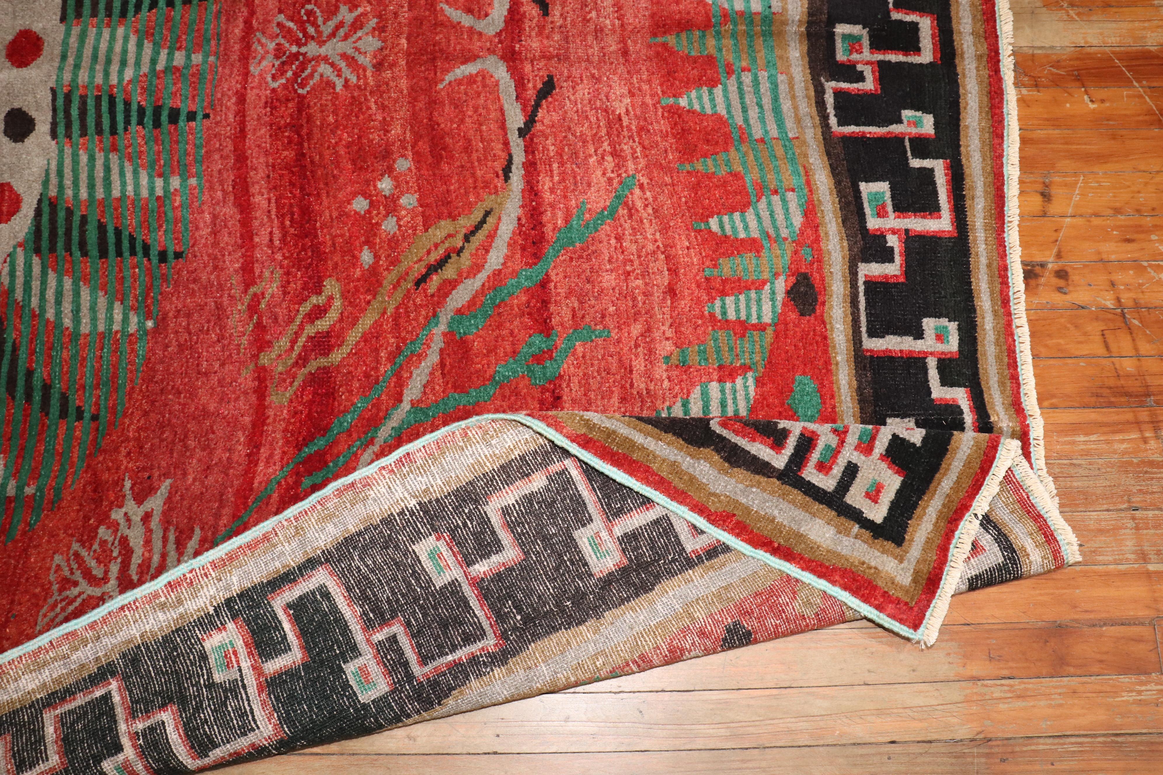 a dramatic 20th century Turkish Anatolian Antique Rug

Measures: 6'10'' x 9'7