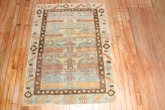Zabihi Collection Dramatic Persian Kurd Bidjar Antique Rug