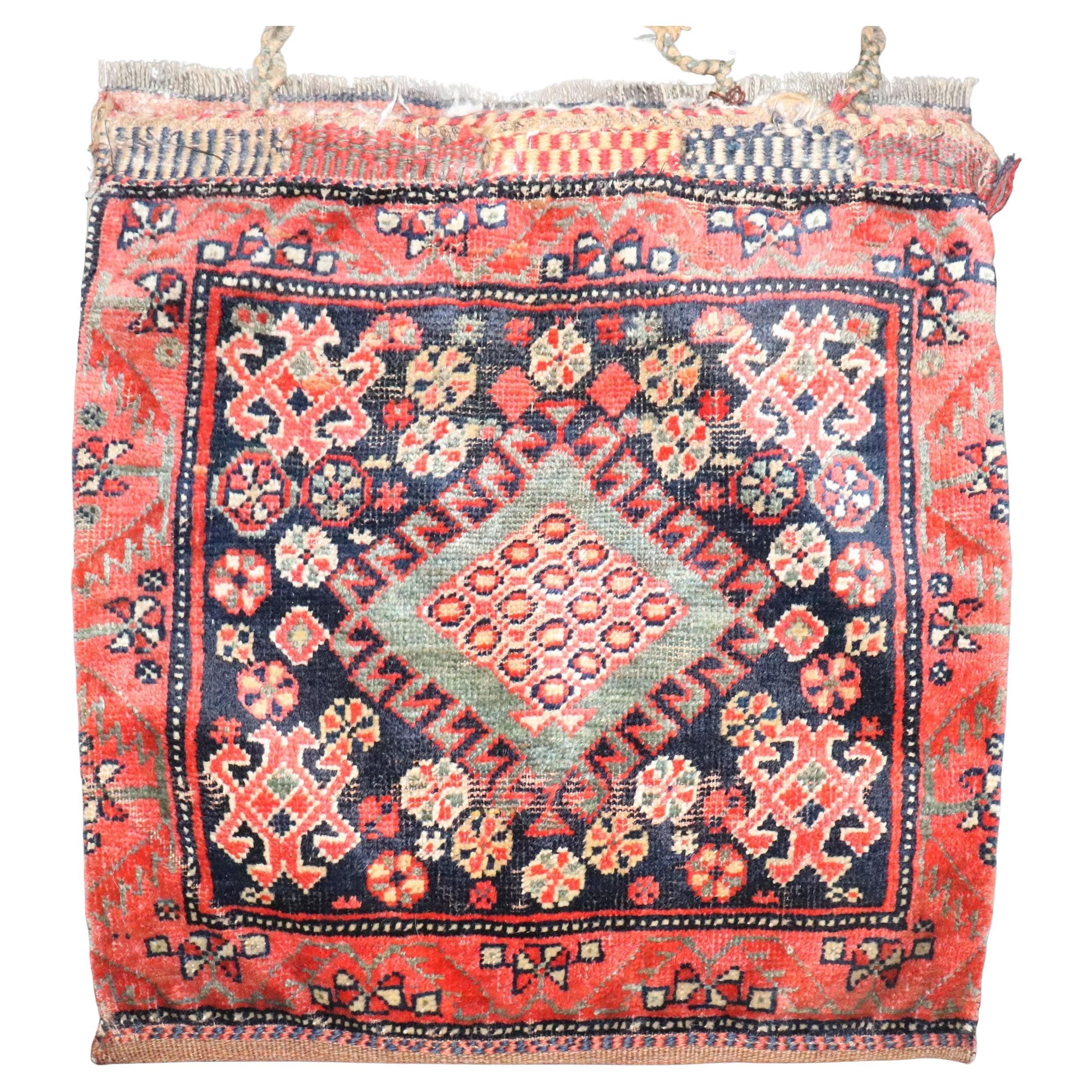 Zabihi Collection Early 20h Century Persian Ghashgai Bagface Rug For Sale