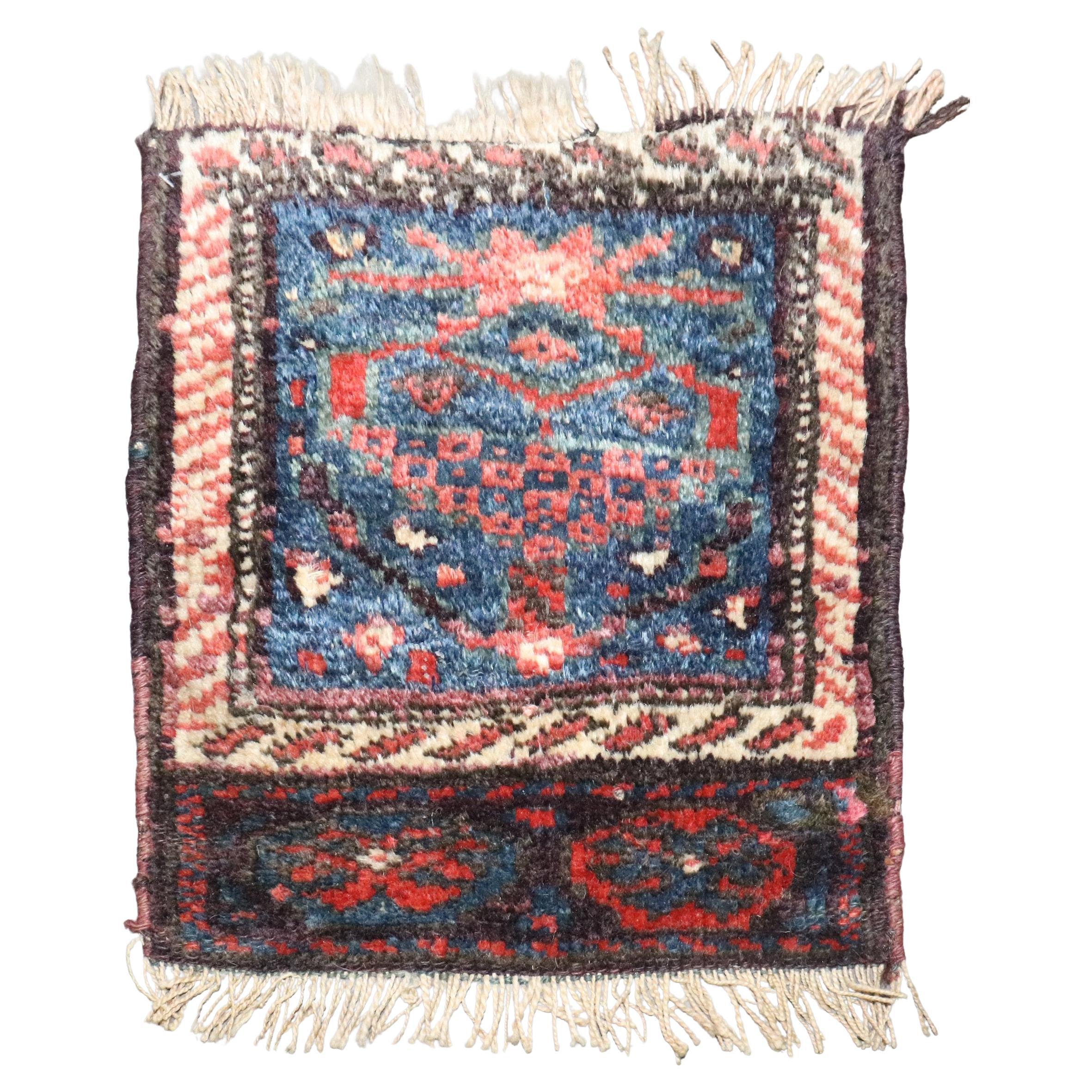 Collection Zabihi  Tapis à face de sac persan kurde du début du 20e siècle