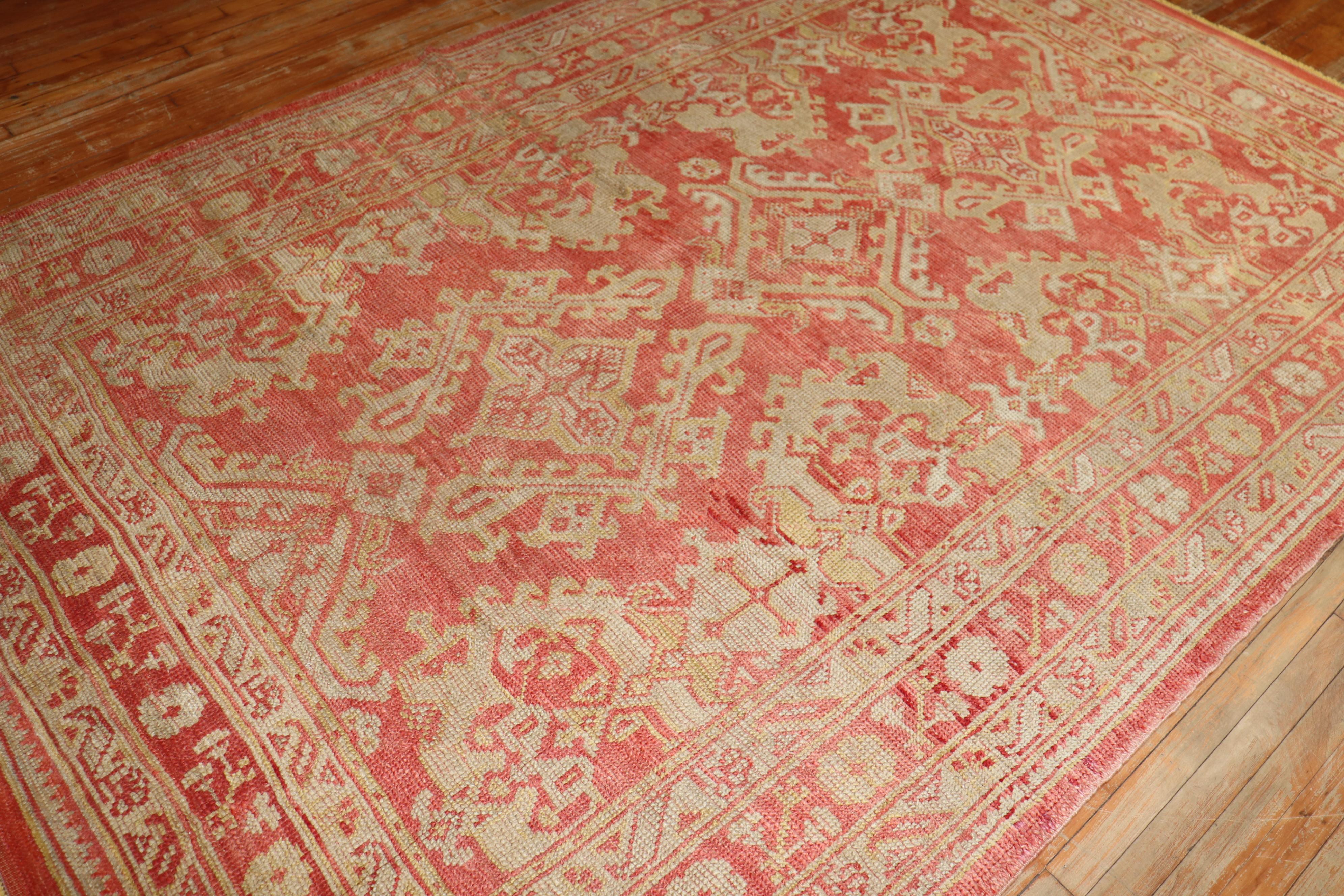 Colección Zabihi Antiguas alfombras turcas Oushak de principios del siglo XX Turco en venta