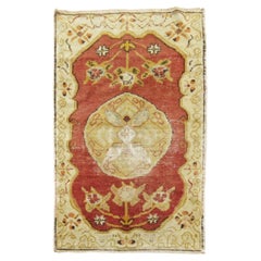 Zabihi Collection early 20th Century Antique Turkish Worn Rug