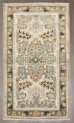 Zabihi Collection Early 20th Century Floral Small Rug