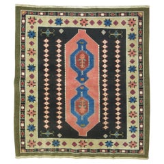 Zabihi Collection Eclectic Square Vintage Turkish Rug (tapis turc vintage carré éclectique)