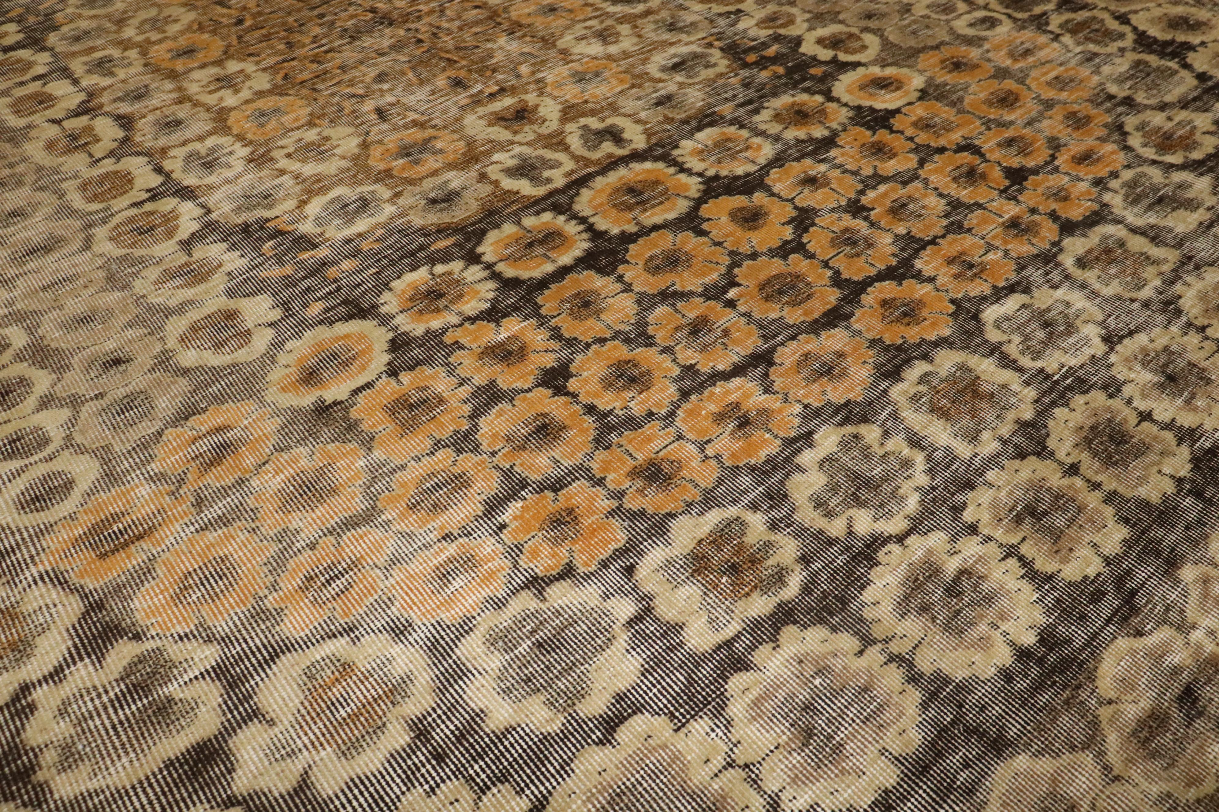 Colección Zabihi Alfombra turca ecléctica deco Zeki Muren Moderno de mediados de siglo en venta