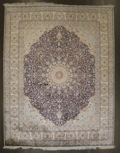 Alfombra turca Hereke de la colección Zabihi, de seda pura, del siglo XX