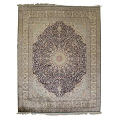 Alfombra turca Hereke de la colección Zabihi, de seda pura, del siglo XX
