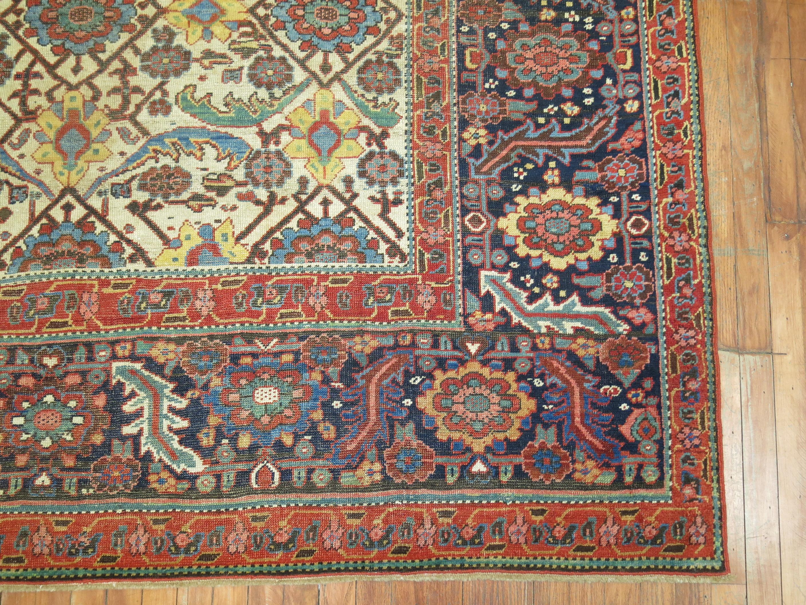 Hand-Woven Zabihi Collection Fine Antique Northwest Persian Rug For Sale