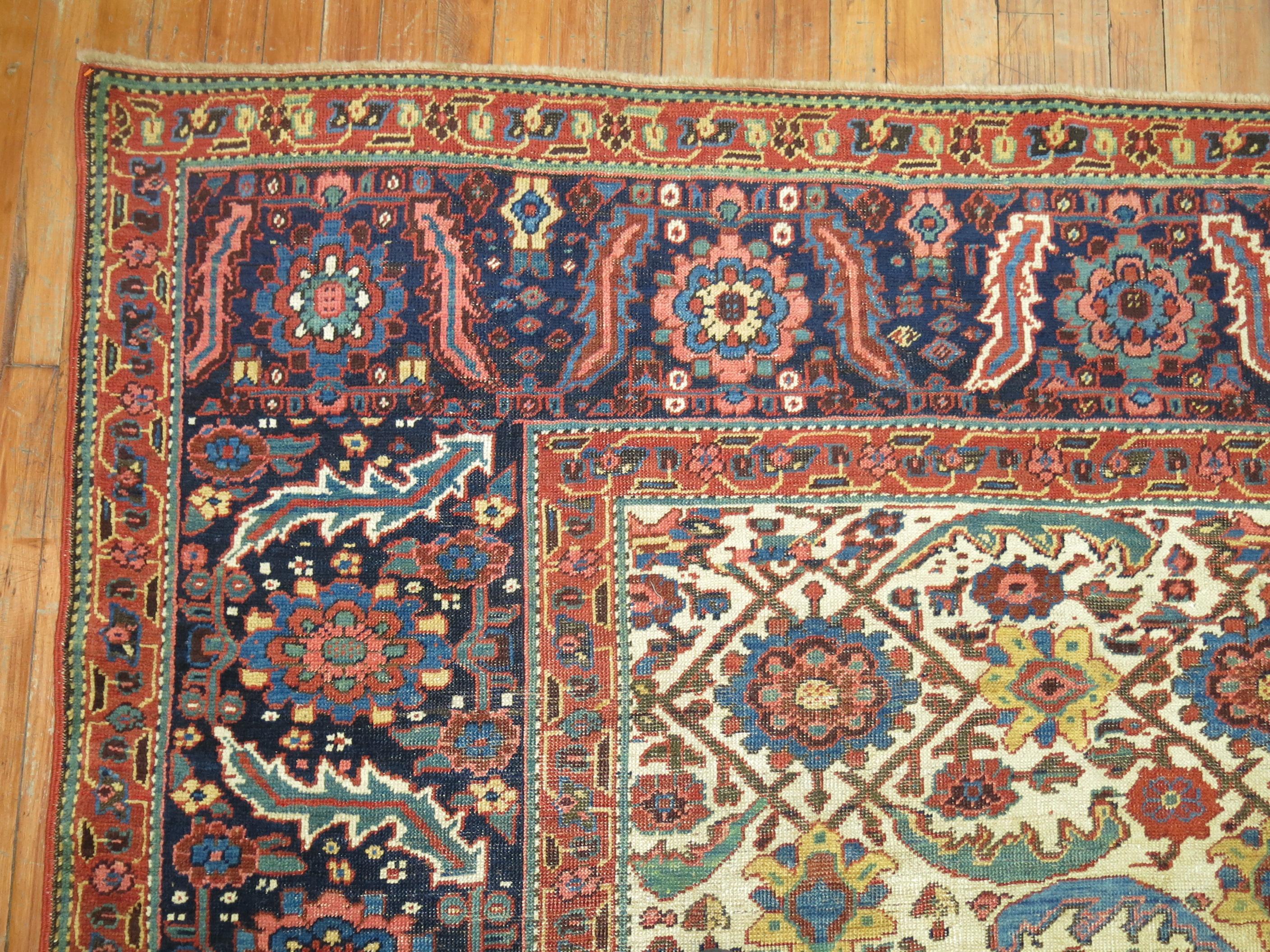 Wool Zabihi Collection Fine Antique Northwest Persian Rug For Sale