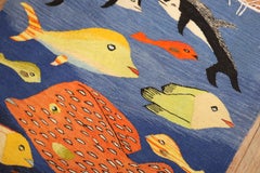 Zabihi Collection Fish Motif European Kilim