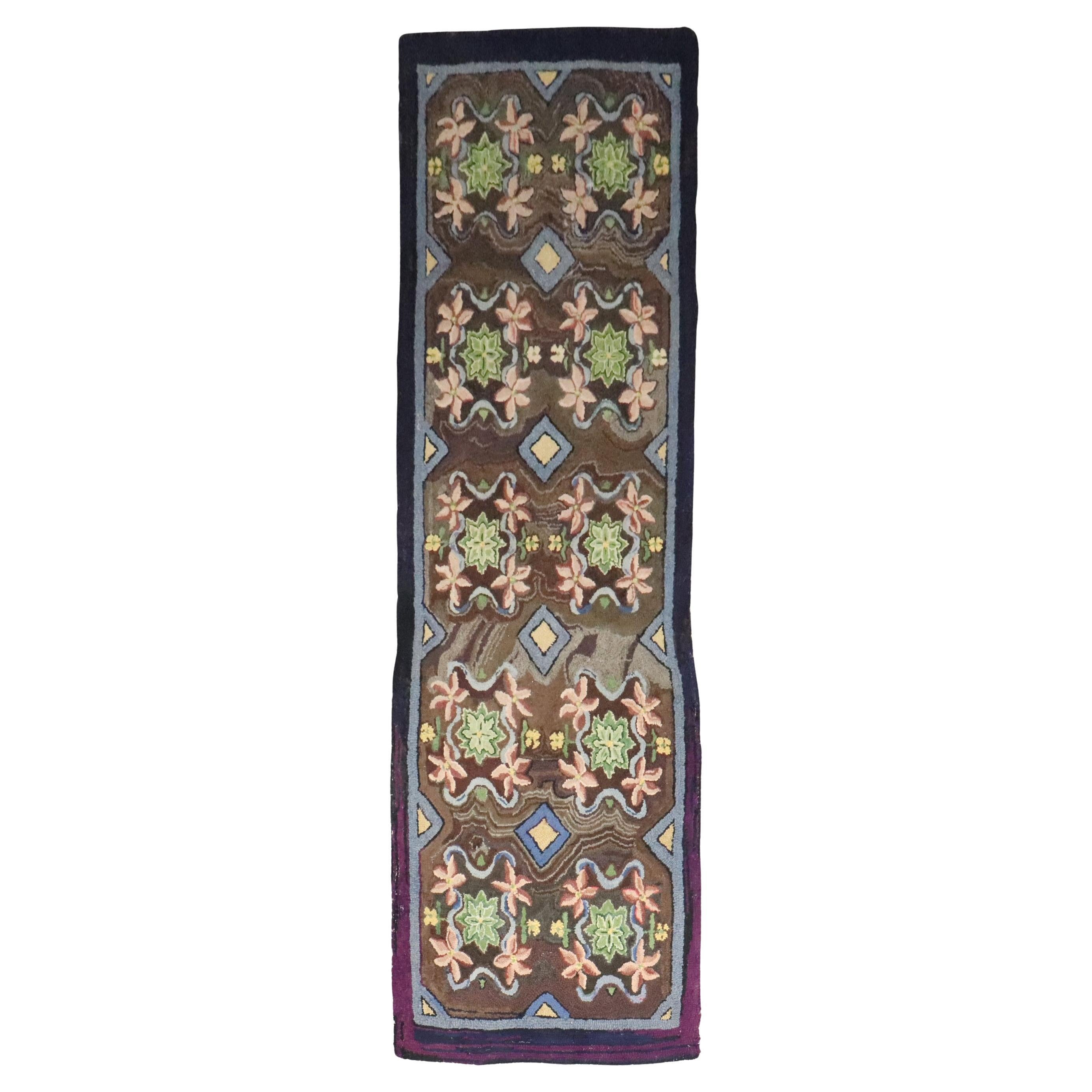 Zabihi Collection Floral American Hooked Runner