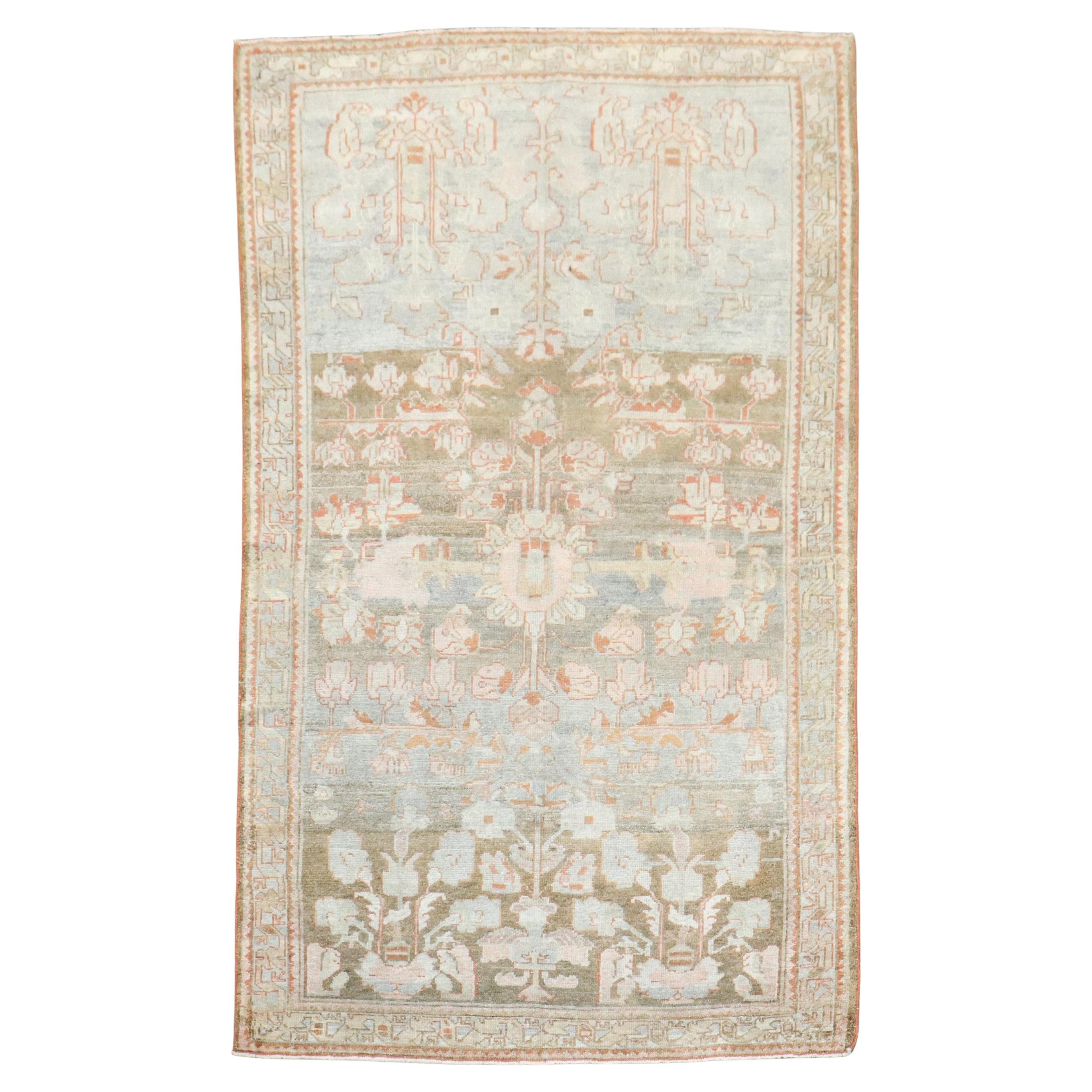 Tappeto d
accento Zabihi Collection Floral Antique Persian Malayer in vendita