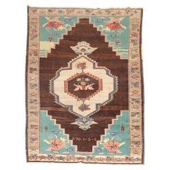 Collection Zabihi Médaillon floral Turc Petite pièce Tapis Kars Dated 1968