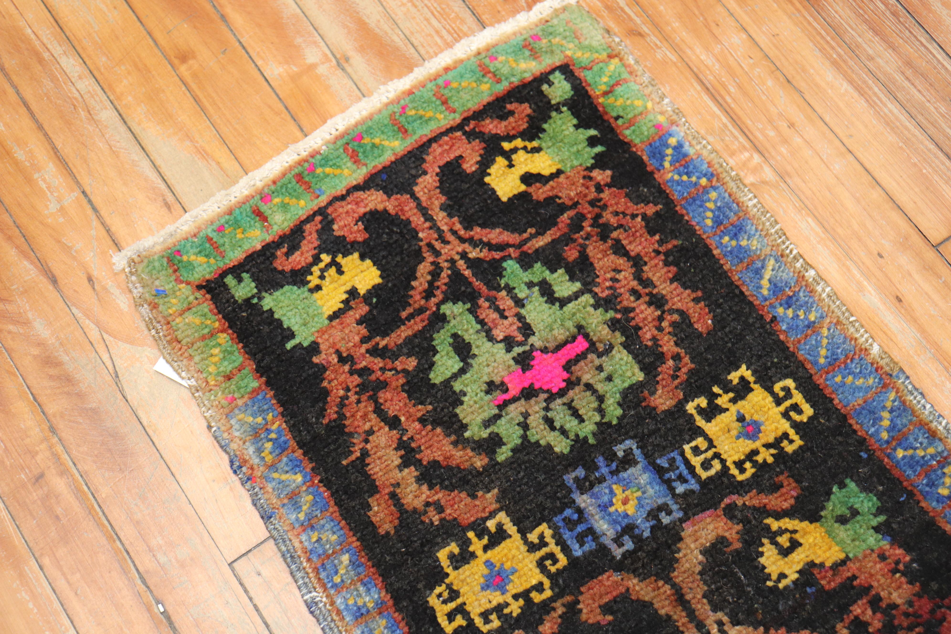 Noué à la main The Collective Tapis floral anatolien turc Zabihi Collection en vente