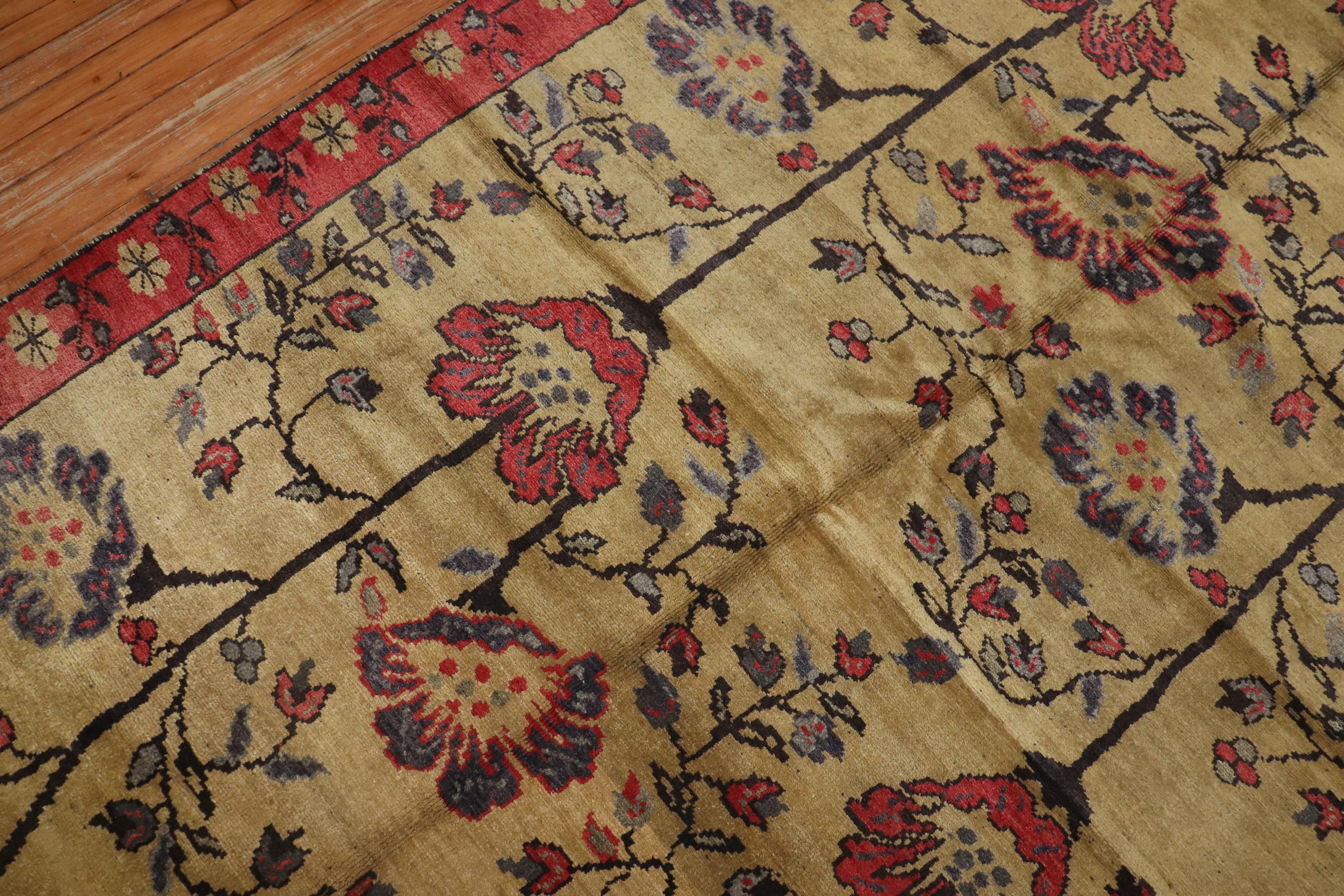 Zabihi Collection Floral Turkish Rug  For Sale 5