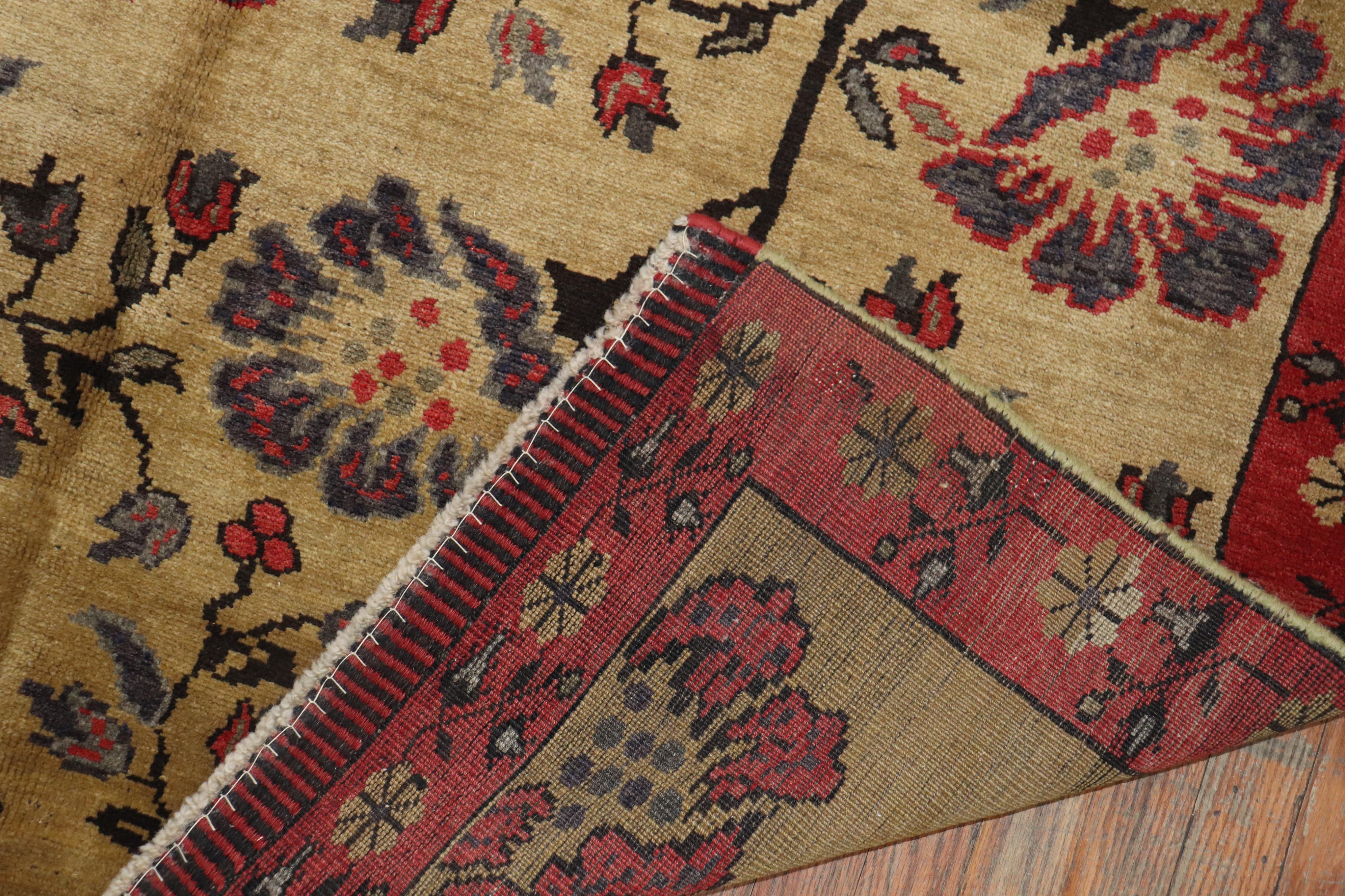 Wool Zabihi Collection Floral Turkish Rug  For Sale