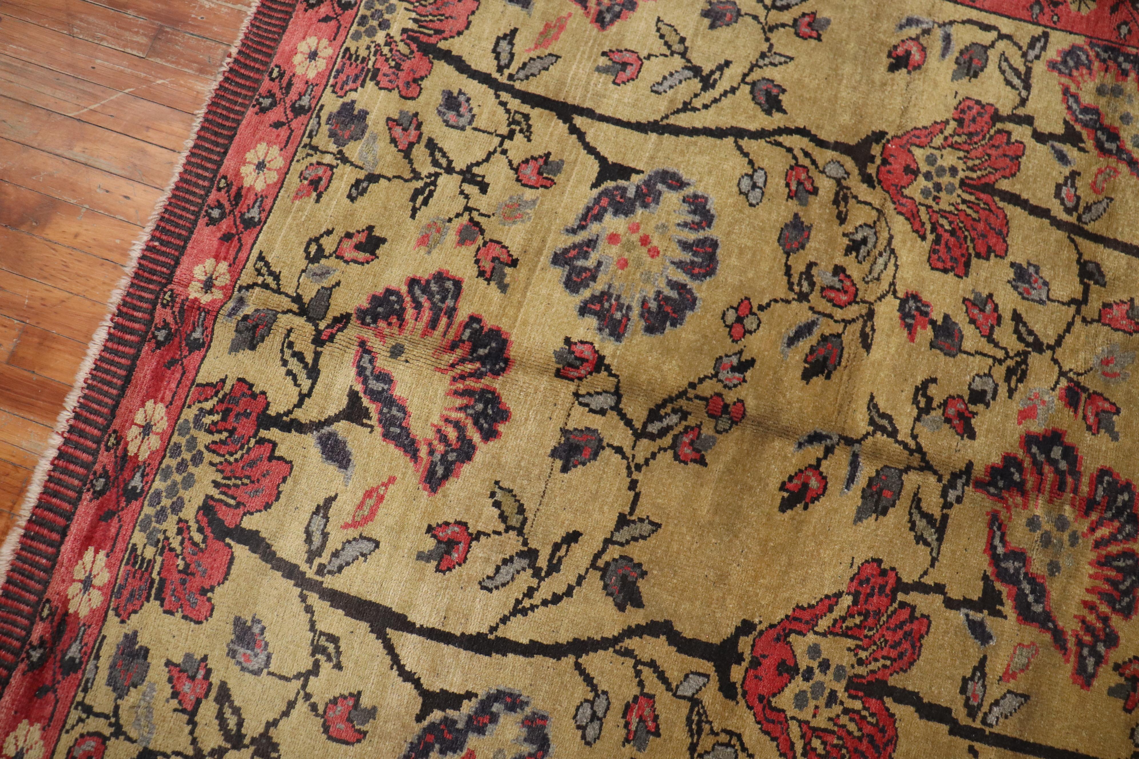 Zabihi Collection Floral Turkish Rug  For Sale 2