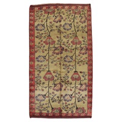 Vintage Zabihi Collection Floral Turkish Rug 