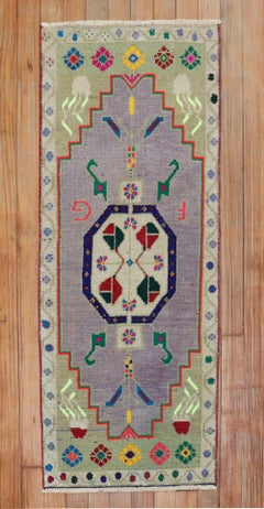 Zabihi Collection Funky Turkish Anatolian Mat Size Rug