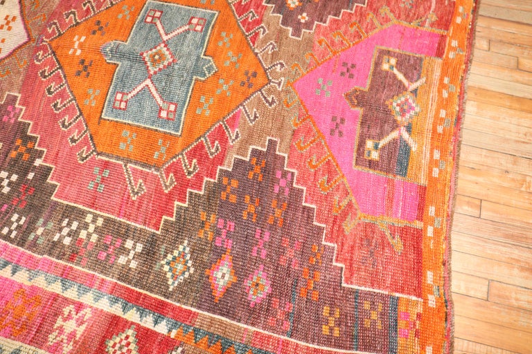 Zabihi Rug Collection Funky Turkish Gallery Rug For Sale at 1stDibs