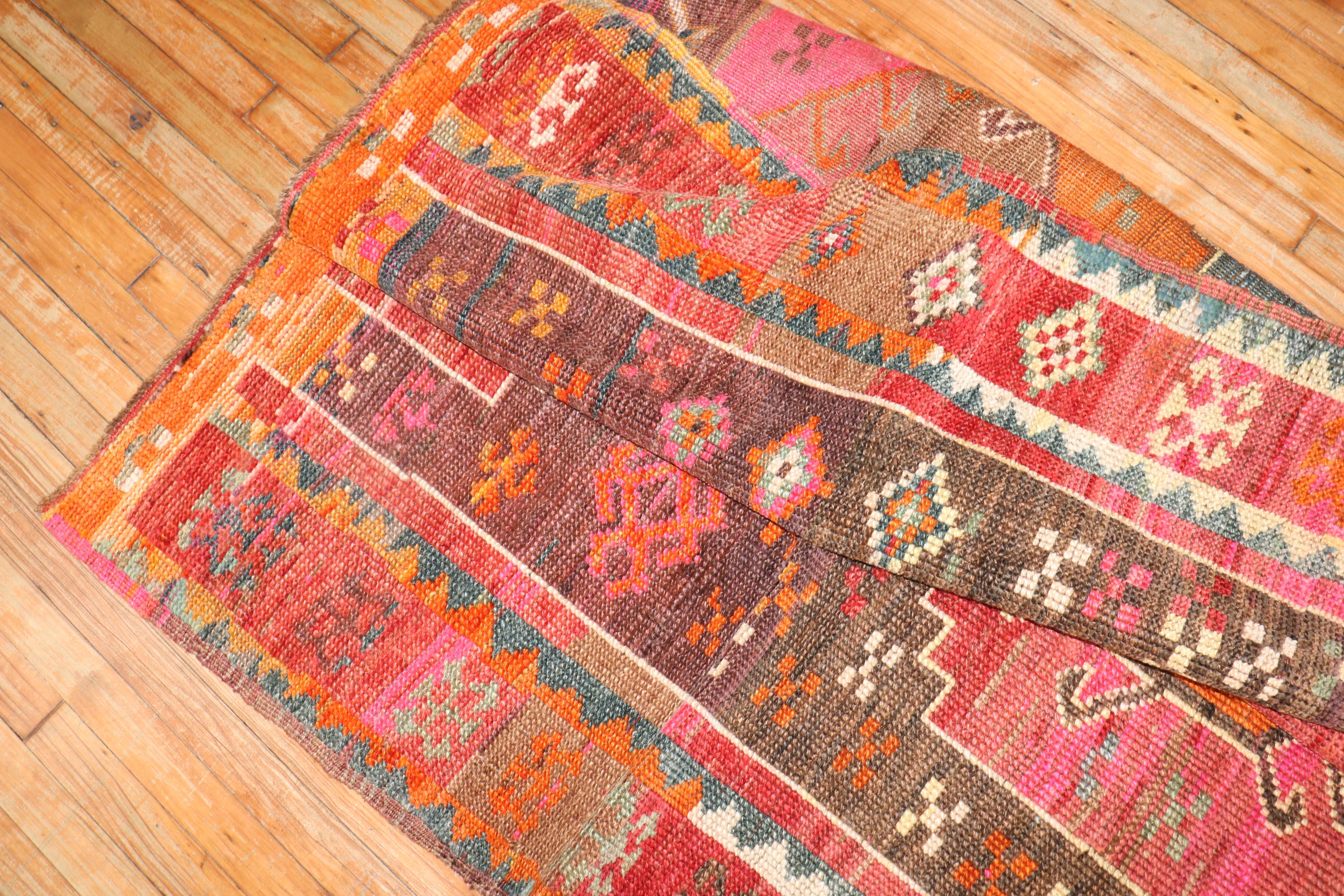 Wool Zabihi Rug Collection Funky Turkish Gallery Rug For Sale