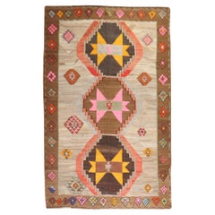 Zabihi Collection Funky Vintage Turkish Kilim